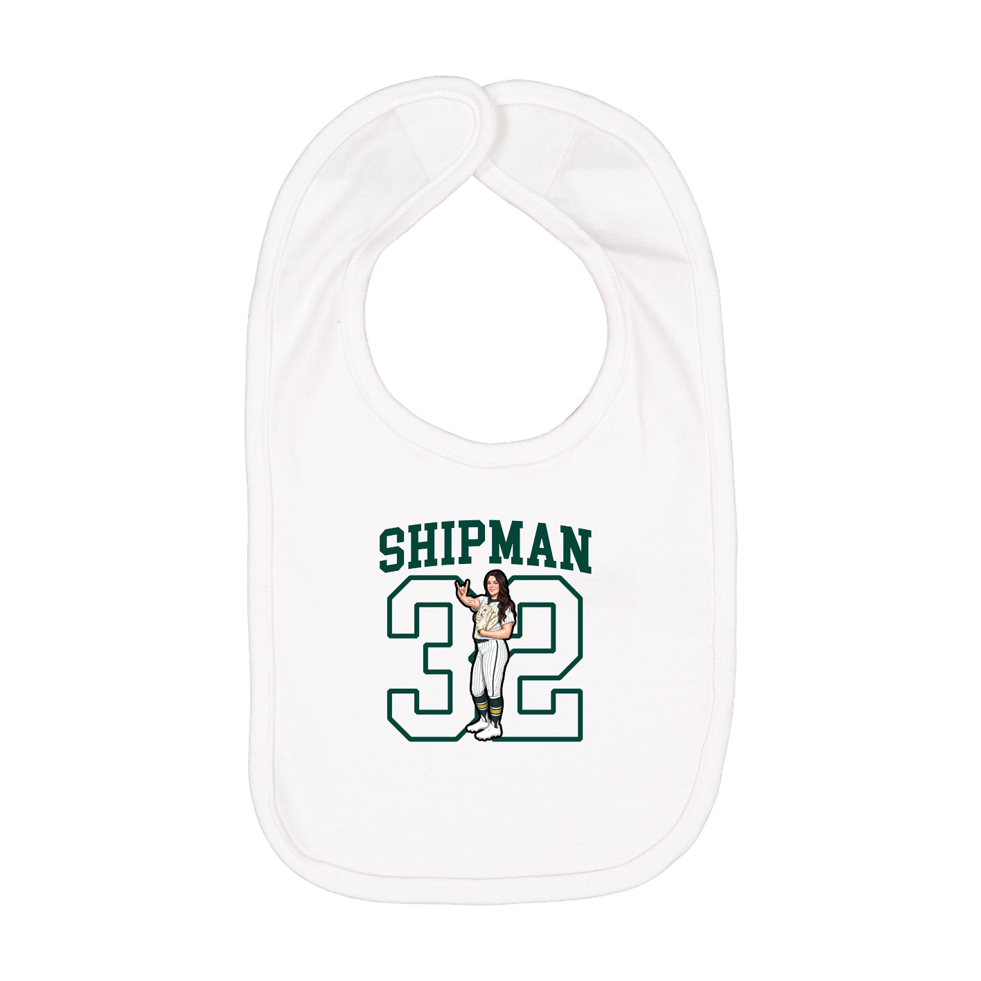 Infant Bib — Shirsey in White