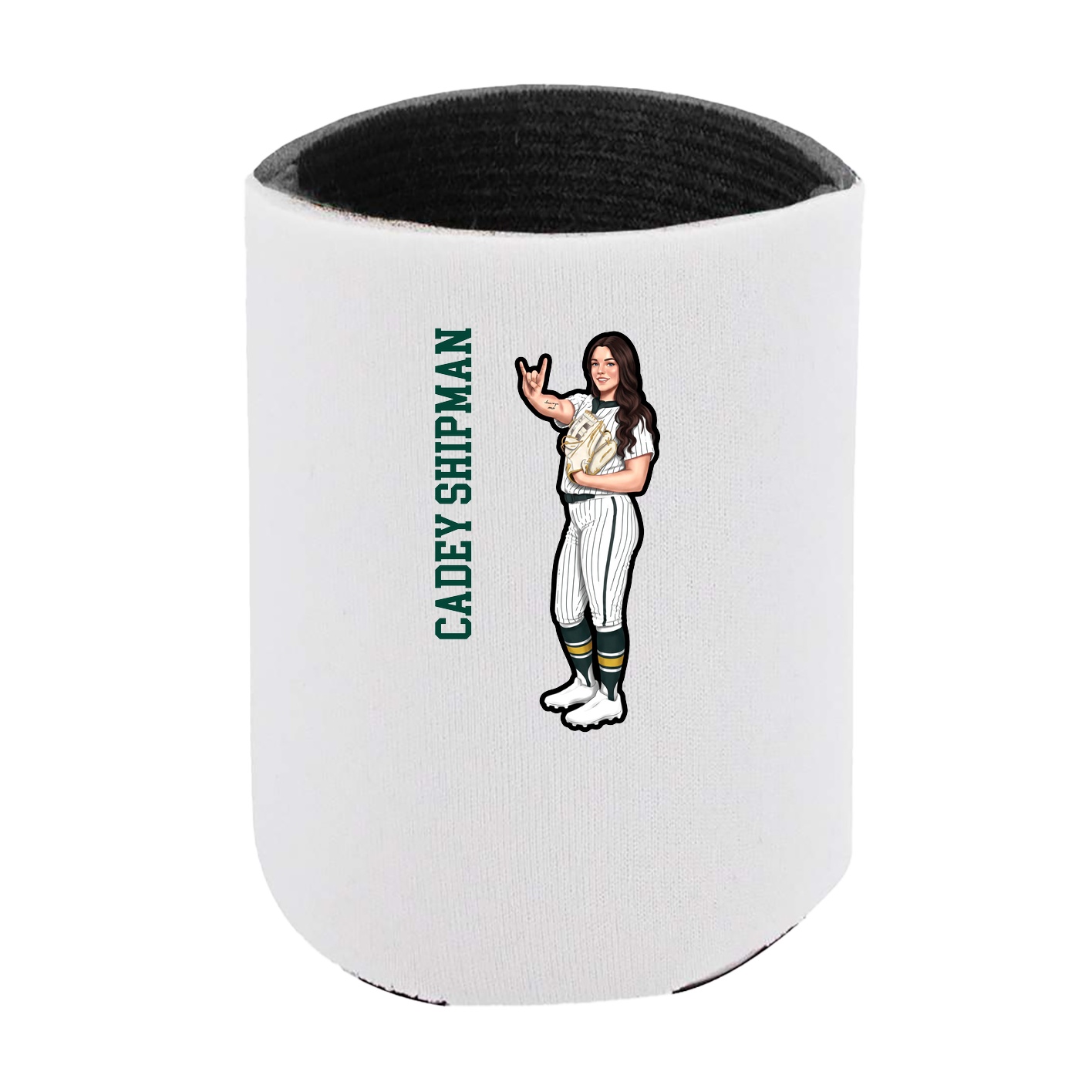Can Holder — Name Vertical in White