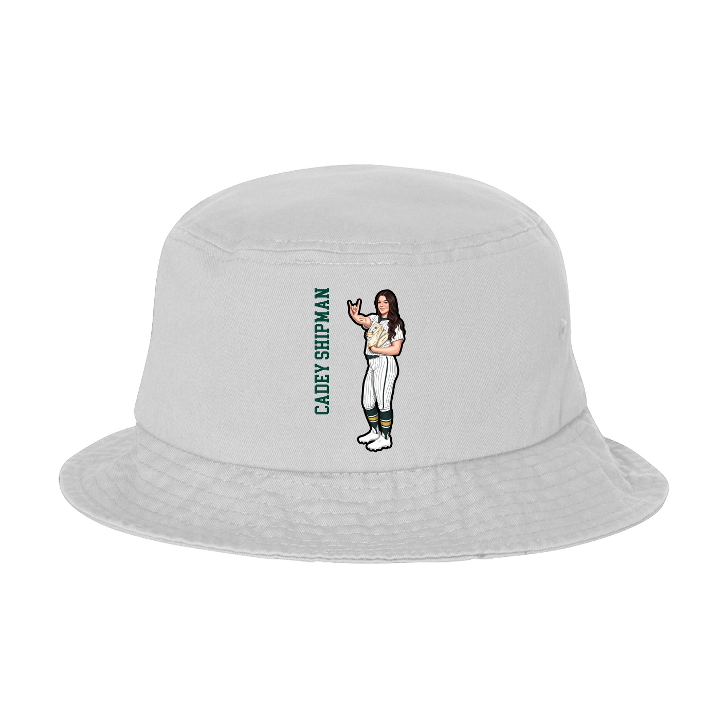 Bucket Cap — Name Vertical in White