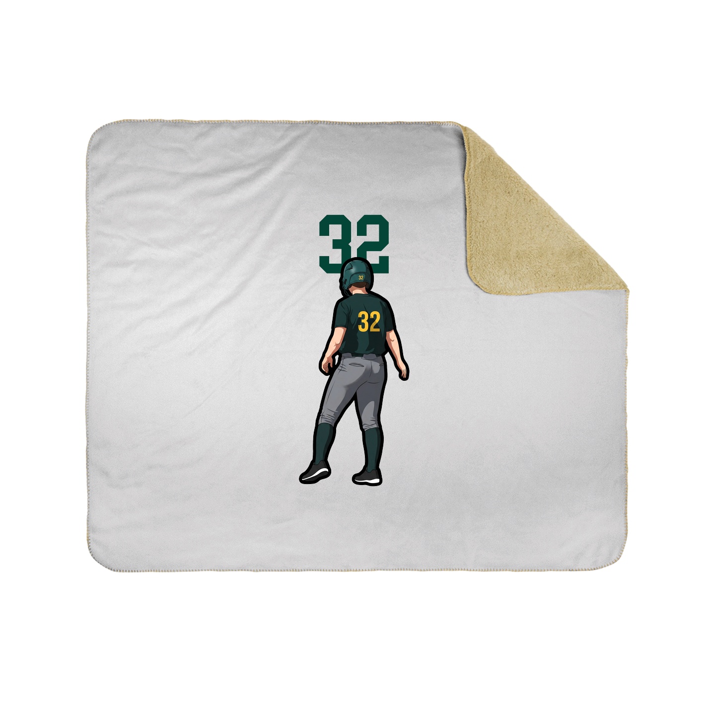 Throw Blanket — Number Top in White