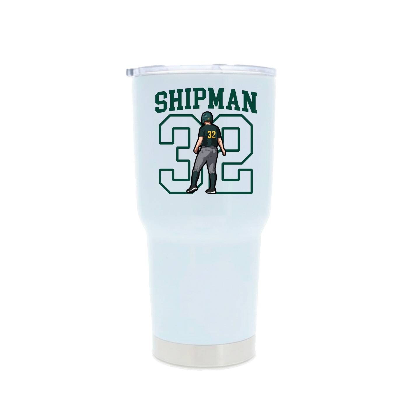 30oz Stainless Steel Tumbler — Shirsey in White