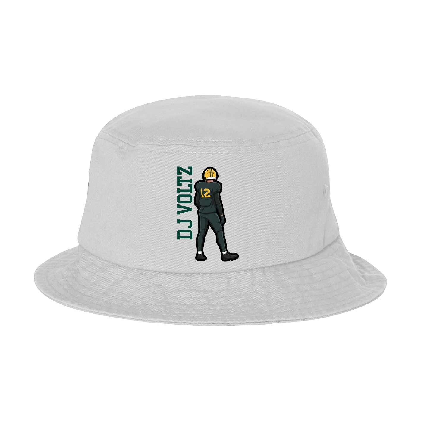 Bucket Cap — Name Vertical in White