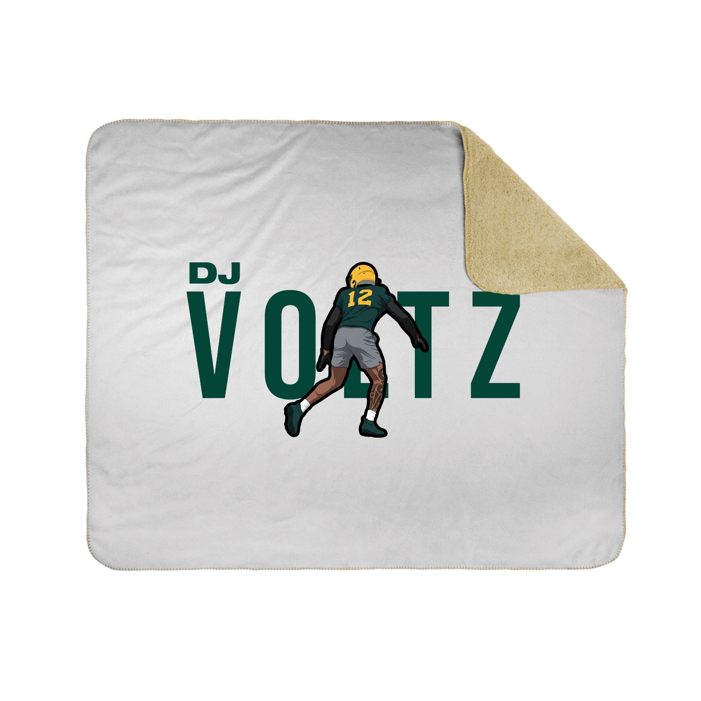Throw Blanket — Player Name in White