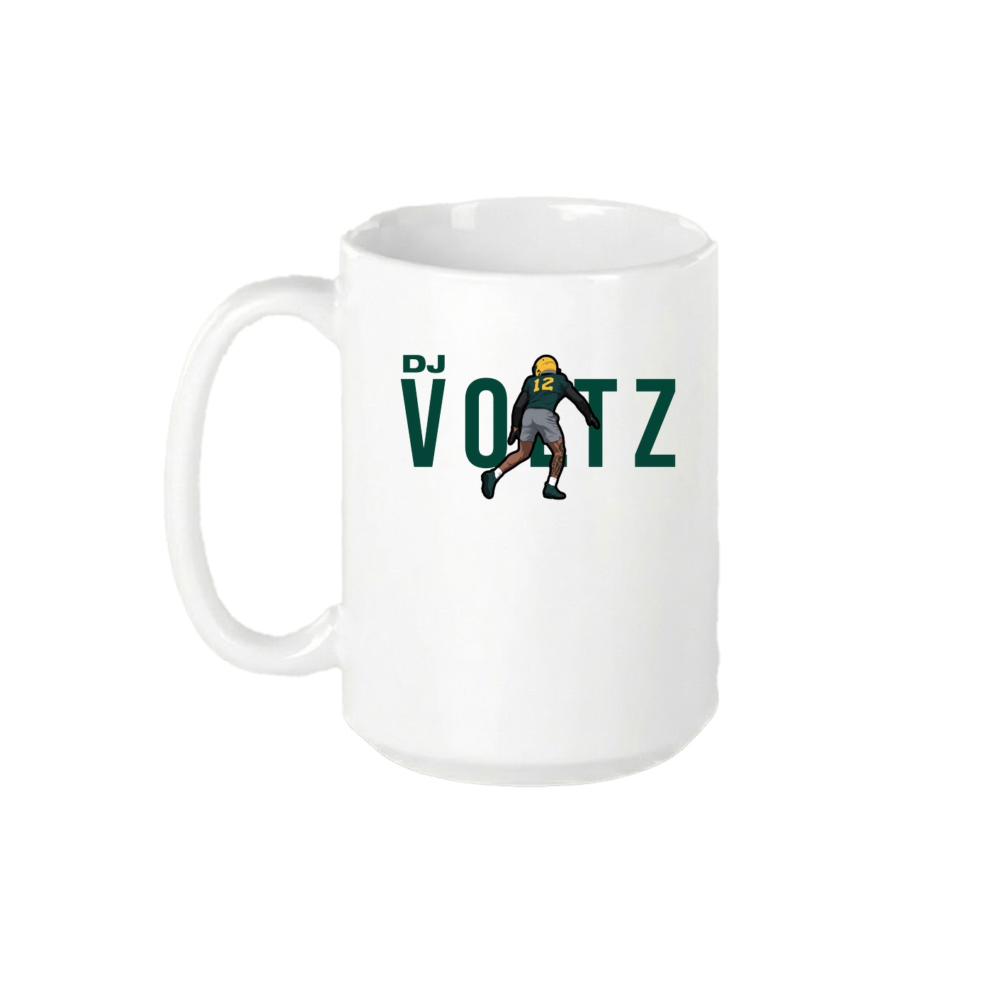 15oz Coffee Mug — Player Name in White