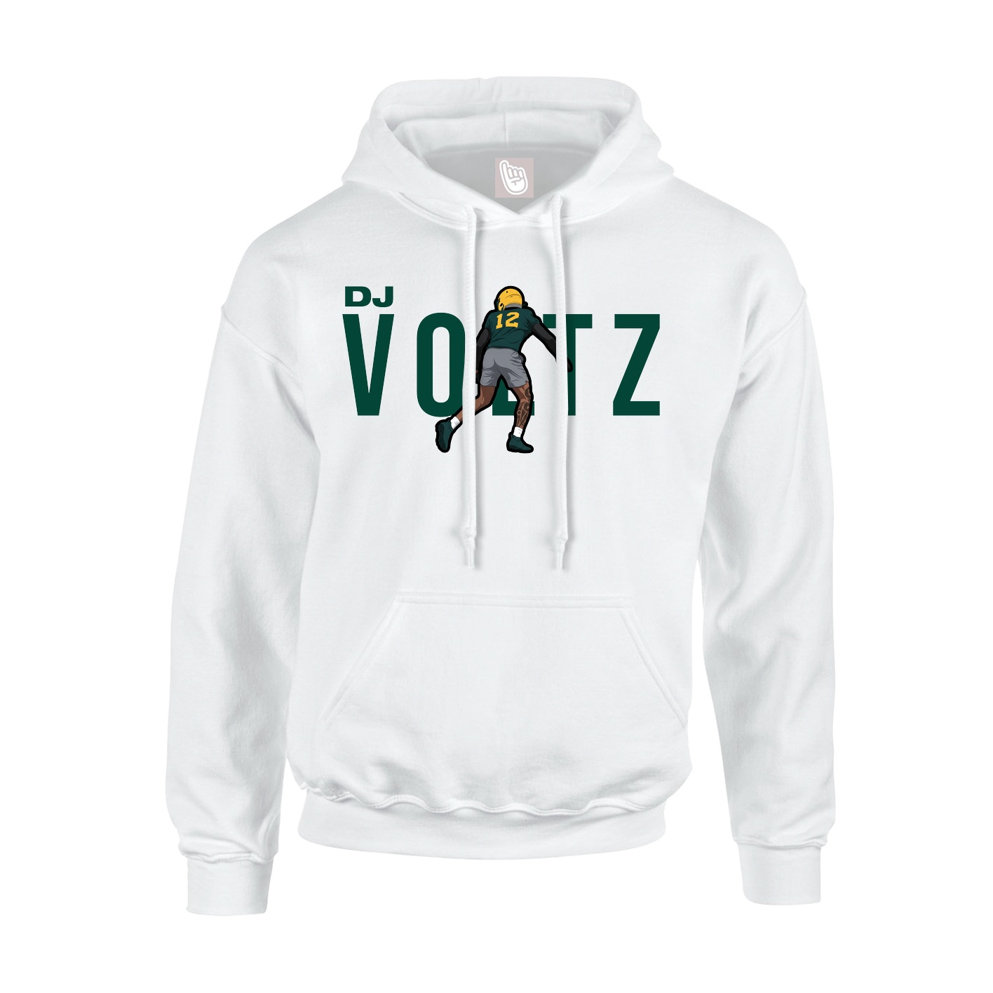 Youth Hoodie — Player Name in White