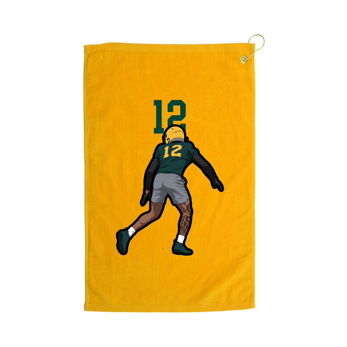 Golf Towel — Number Top in Gold