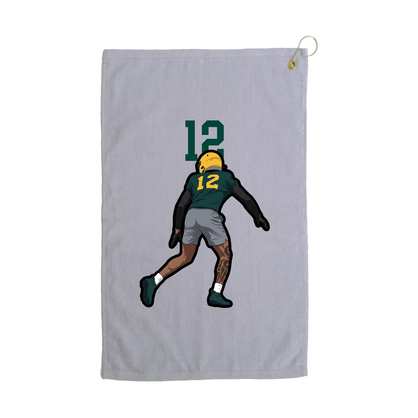 Golf Towel — Number Top in Grey