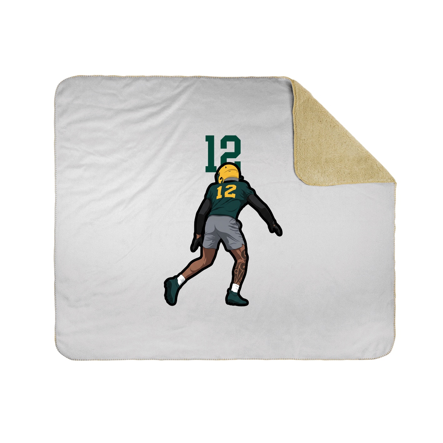 Throw Blanket — Number Top in White