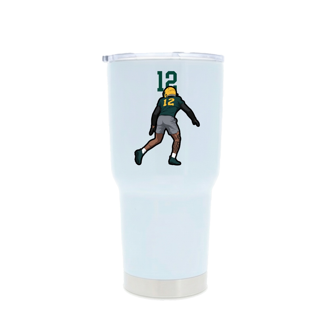 30oz Stainless Steel Tumbler — Number Top in White
