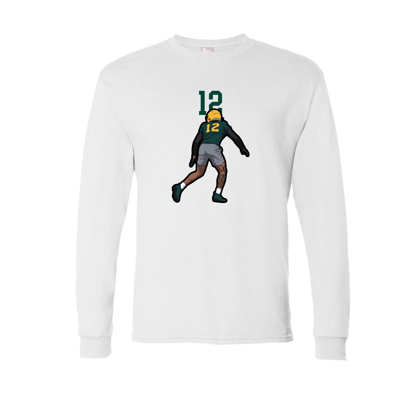 Long Sleeve Tee — Number Top in White