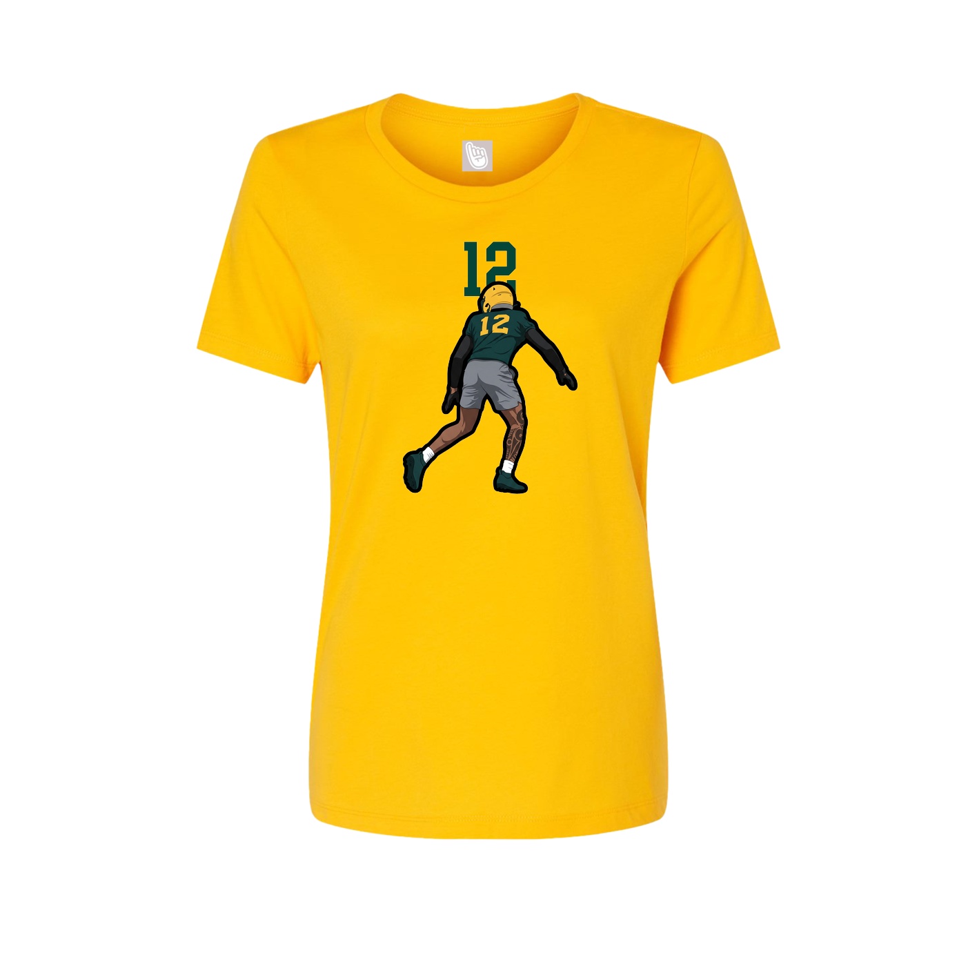 Womens Tee — Number Top in Gold