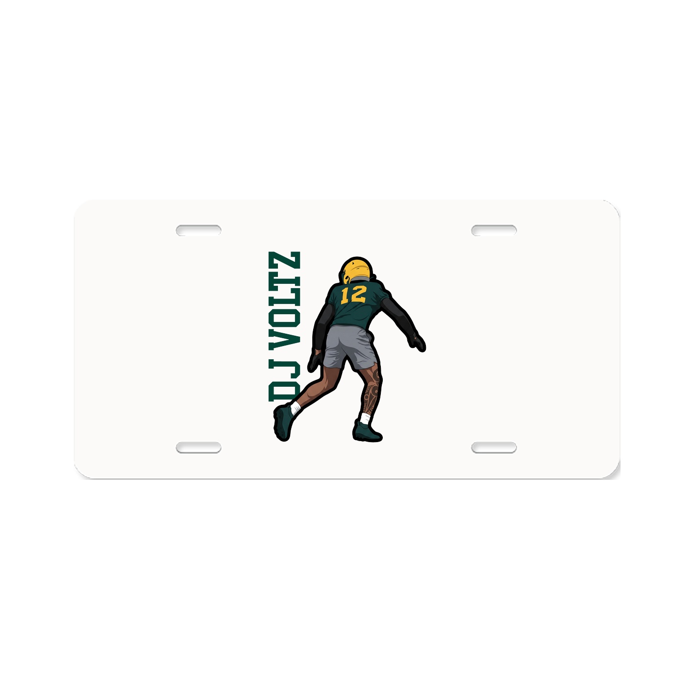 License Plate — Name Vertical in Classic