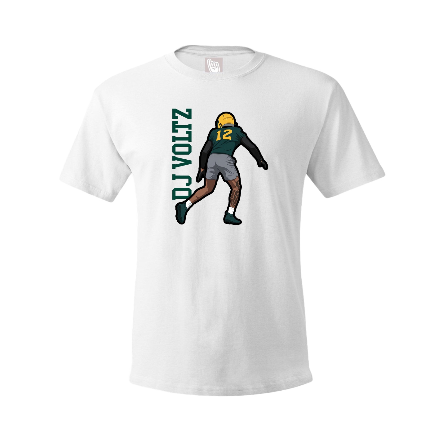 Tee — Name Vertical in White