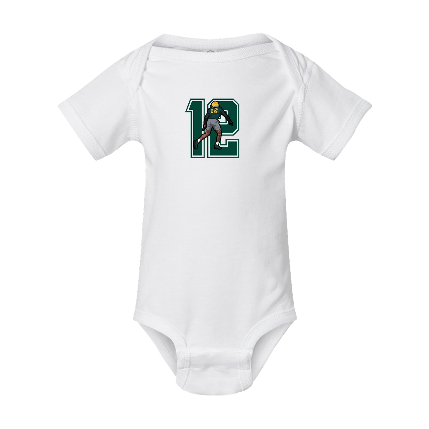 Baby Onesie — Number in White