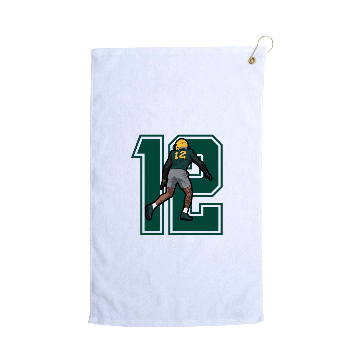 Golf Towel — Number in White