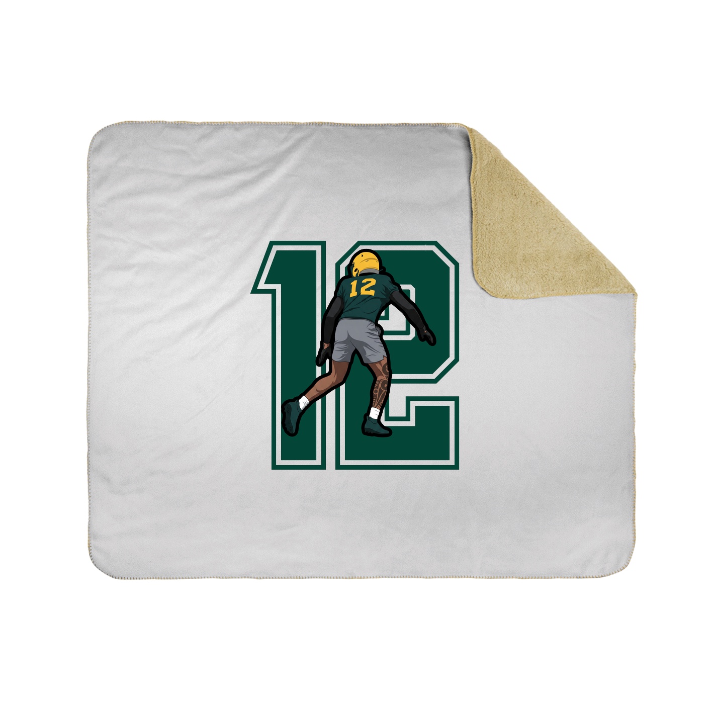 Throw Blanket — Number in White