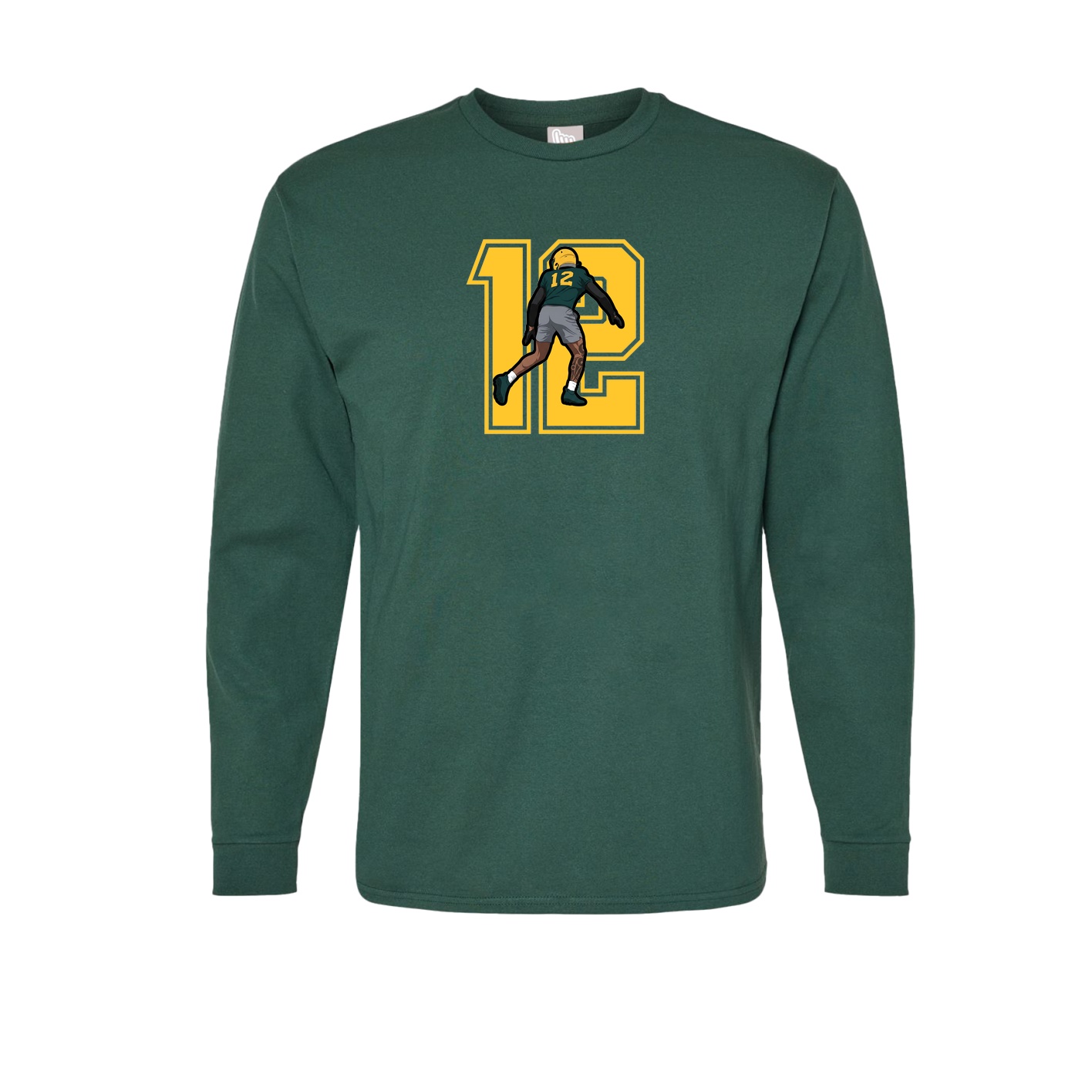 Long Sleeve Tee — Number in Green