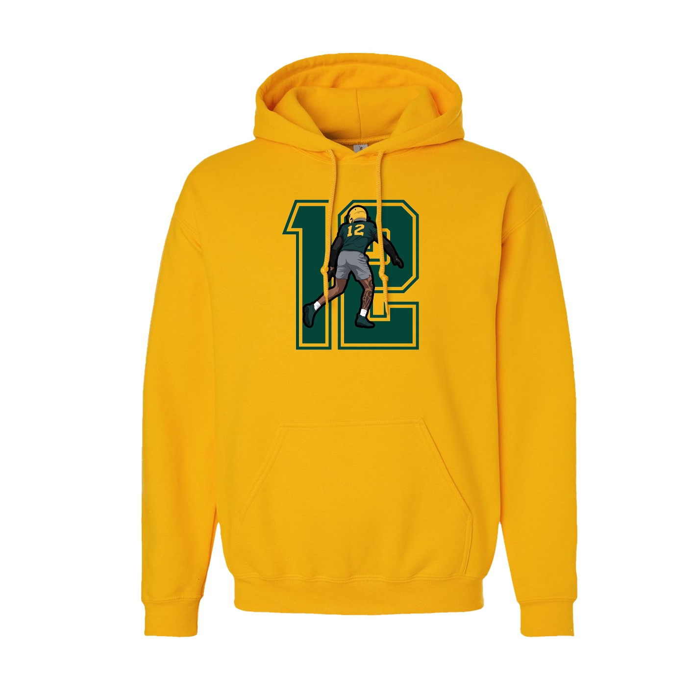 Youth Hoodie — Number in Gold