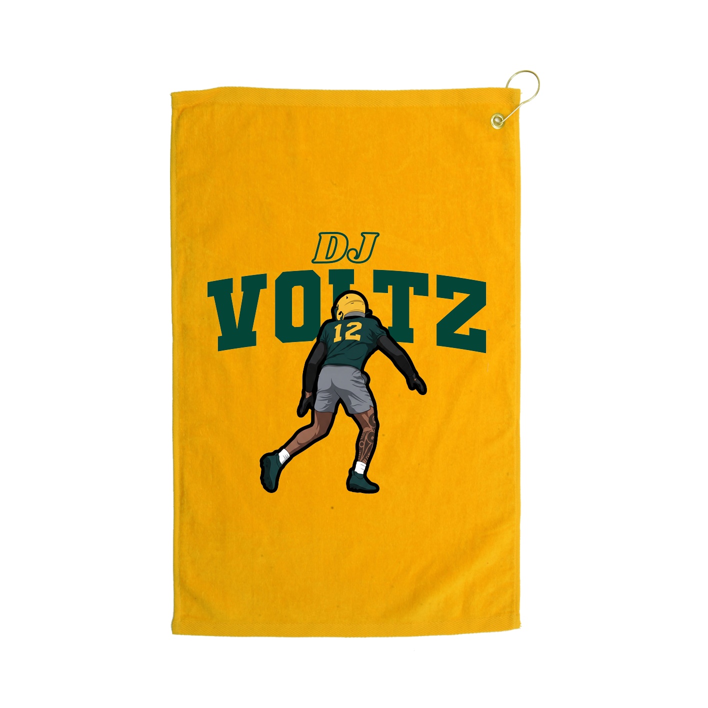 Golf Towel — Name Arch in Gold