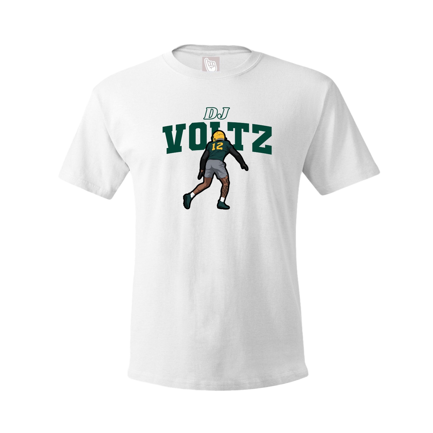 Youth Tee — Name Arch in White