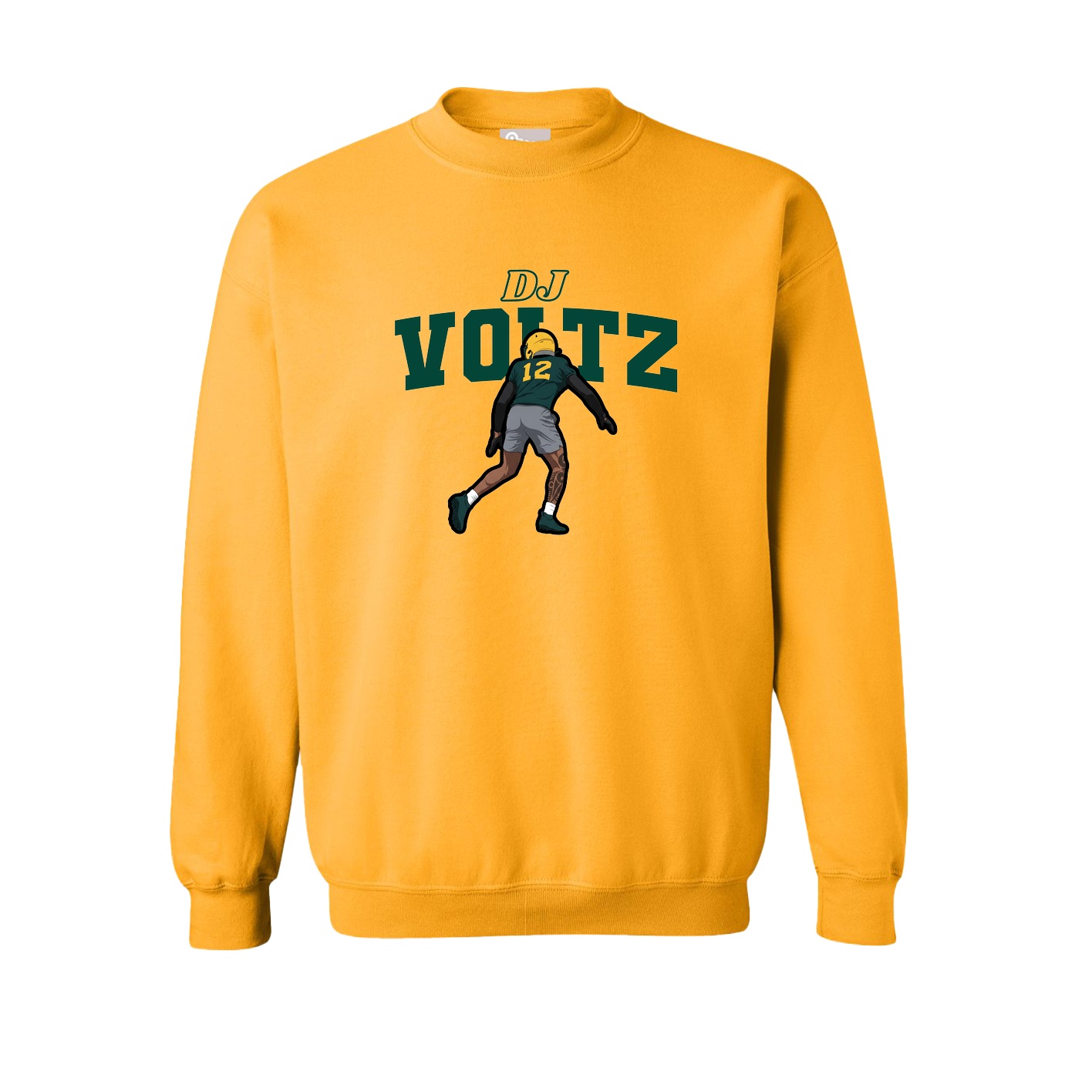 Fleece Crew — Name Arch in Gold