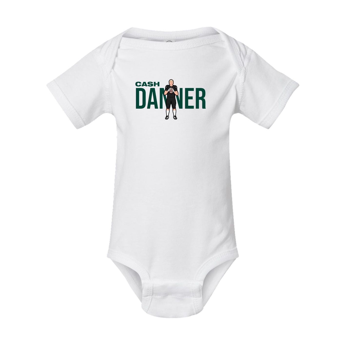 Baby Onesie — Player Name in White
