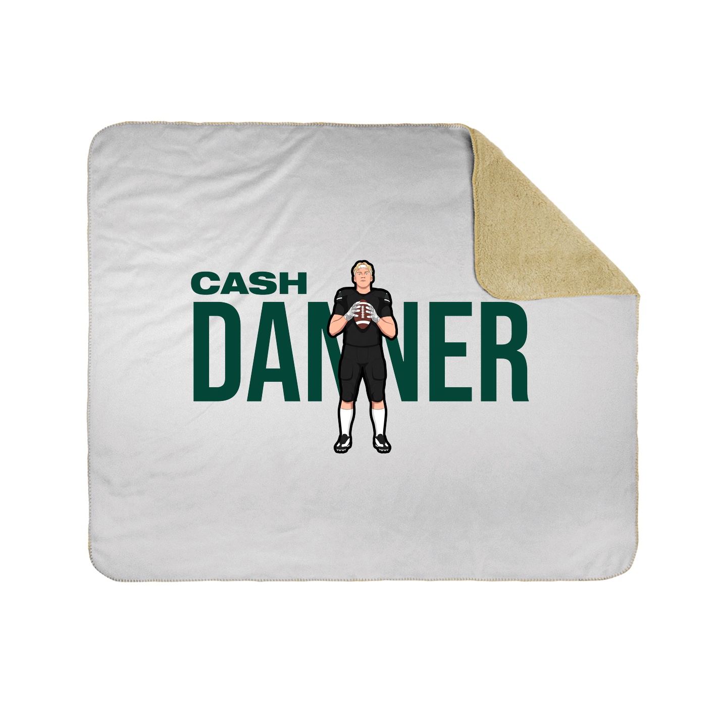 Throw Blanket — Player Name in White