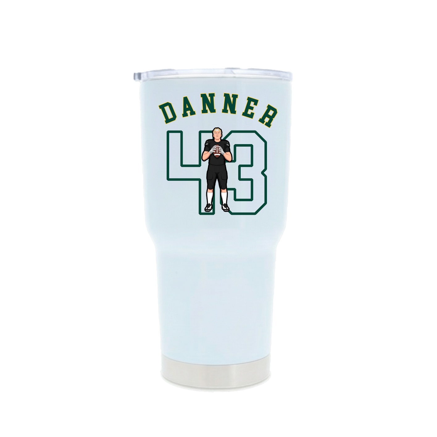 30oz Stainless Steel Tumbler — Shirsey Arch in White