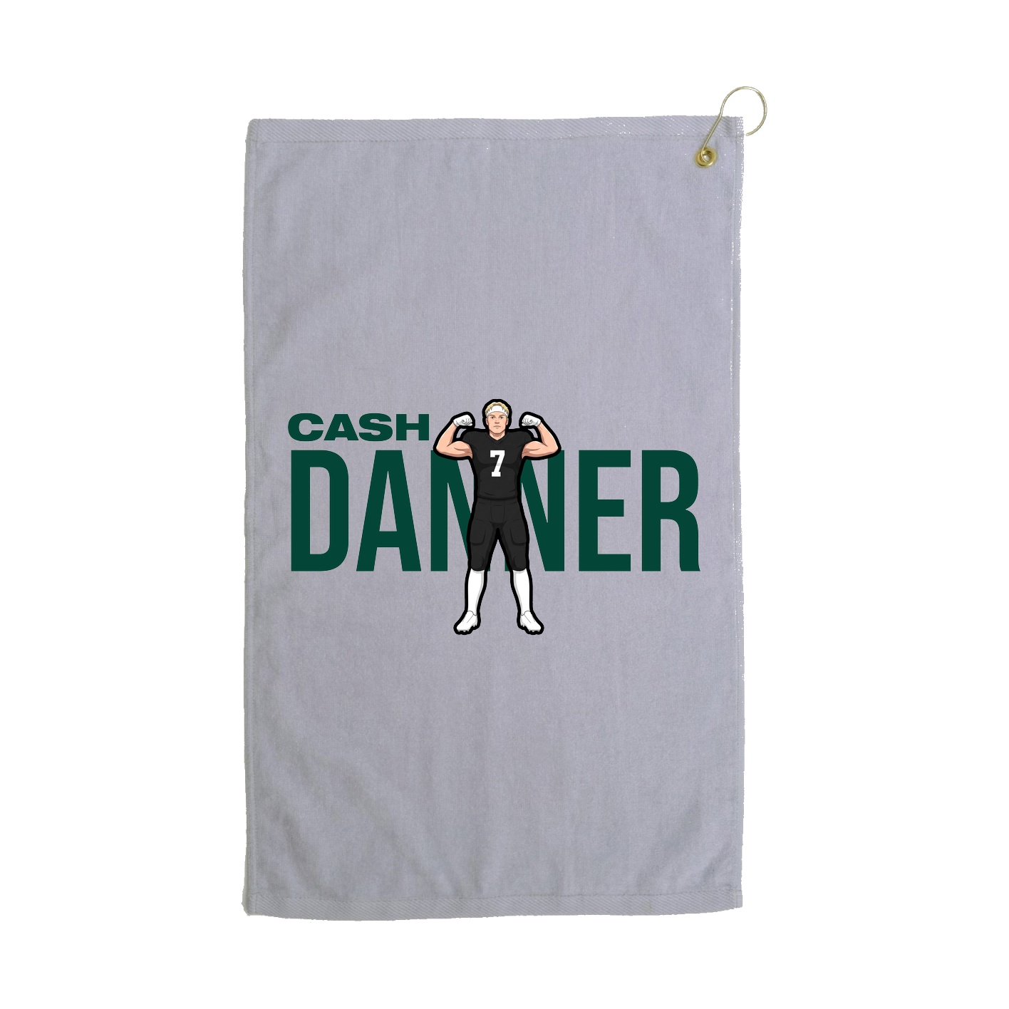 Golf Towel — Player Name in Grey