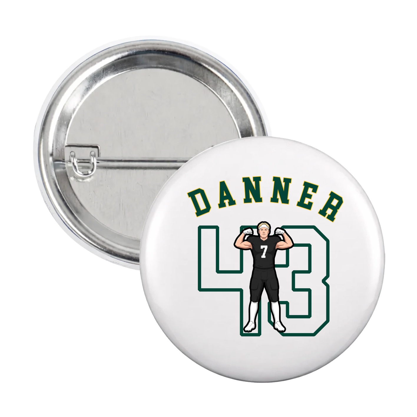 Game Day Button — Shirsey Arch in White