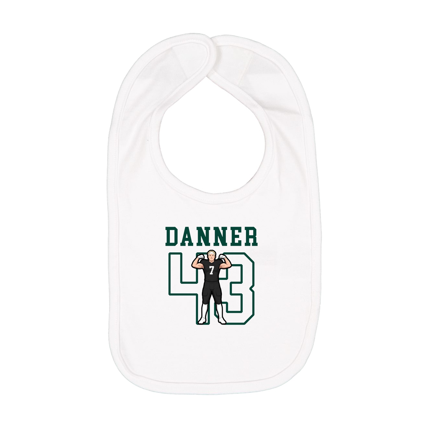 Infant Bib — Shirsey in White