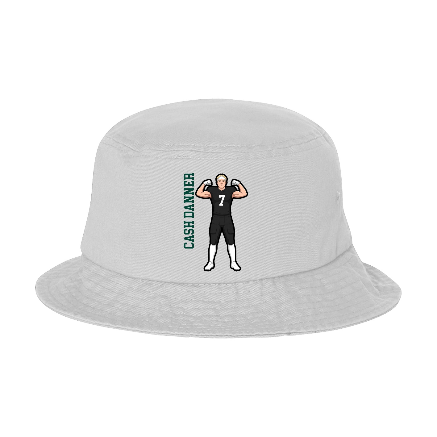 Bucket Cap — Name Vertical in White