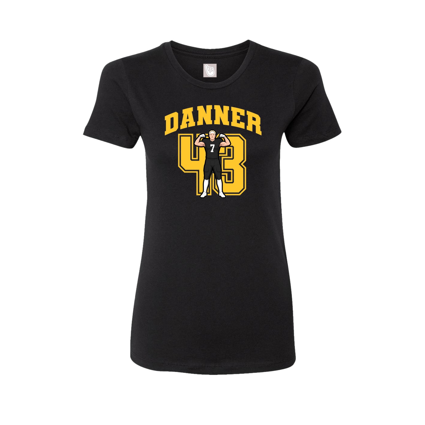 Womens Tee — Number in Black