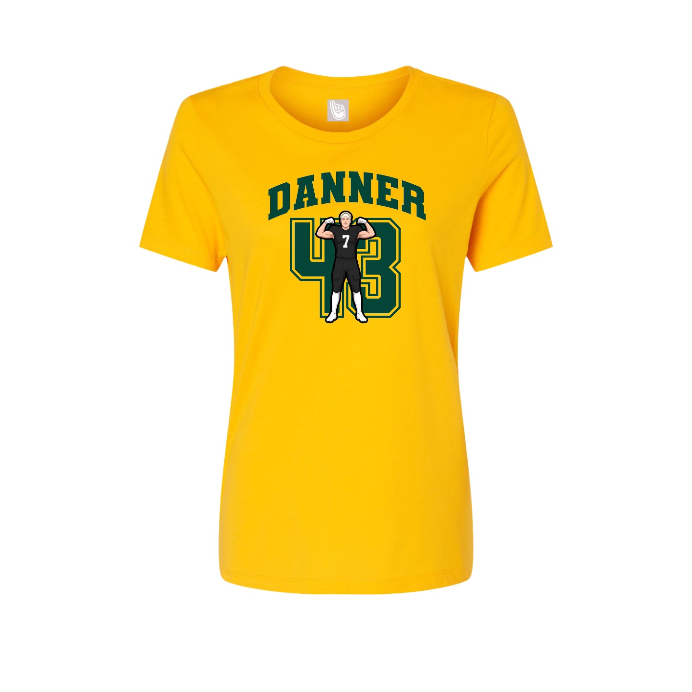 Womens Tee — Number in Gold