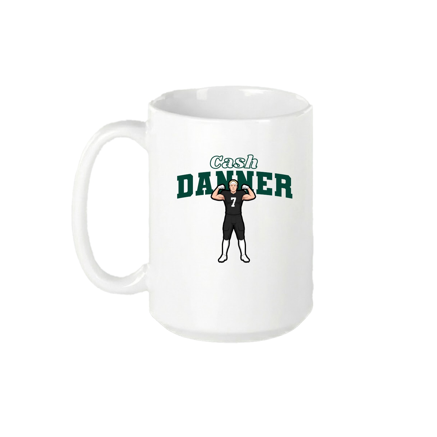 15oz Coffee Mug — Name Arch in White