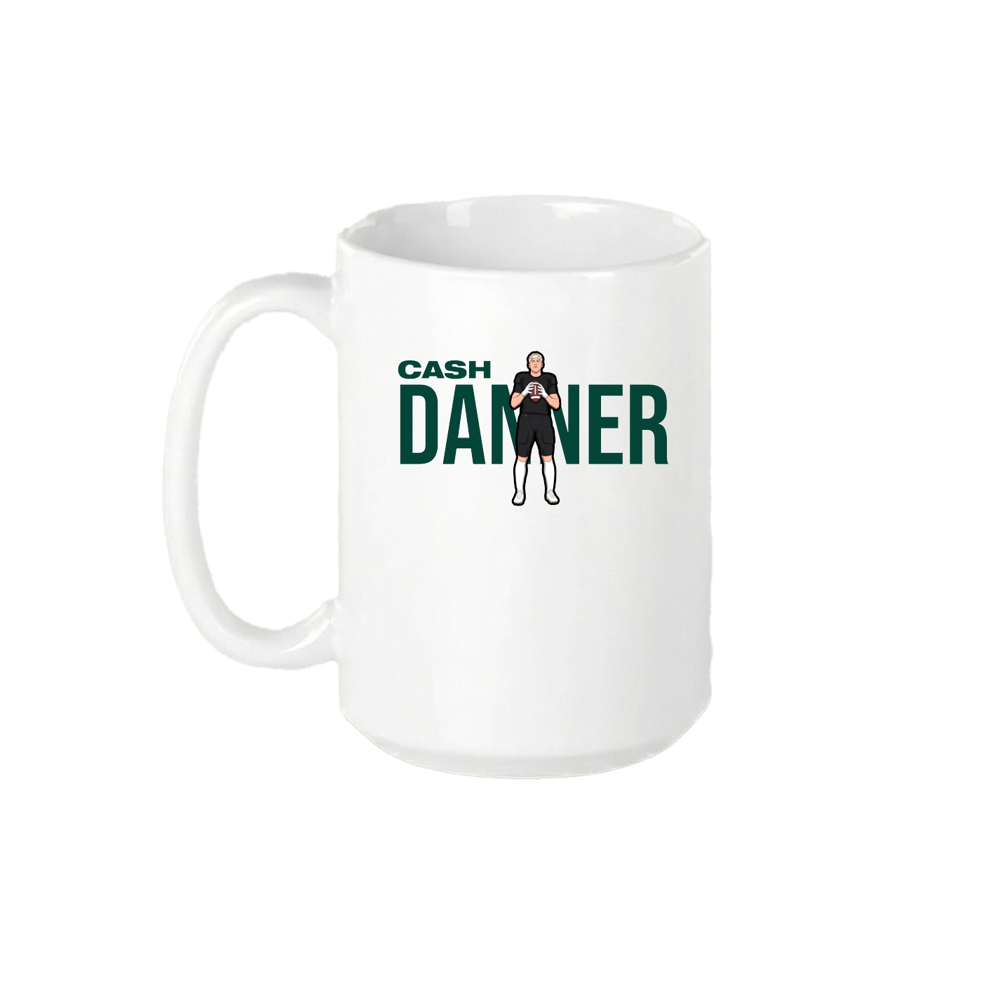15oz Coffee Mug — Player Name in White