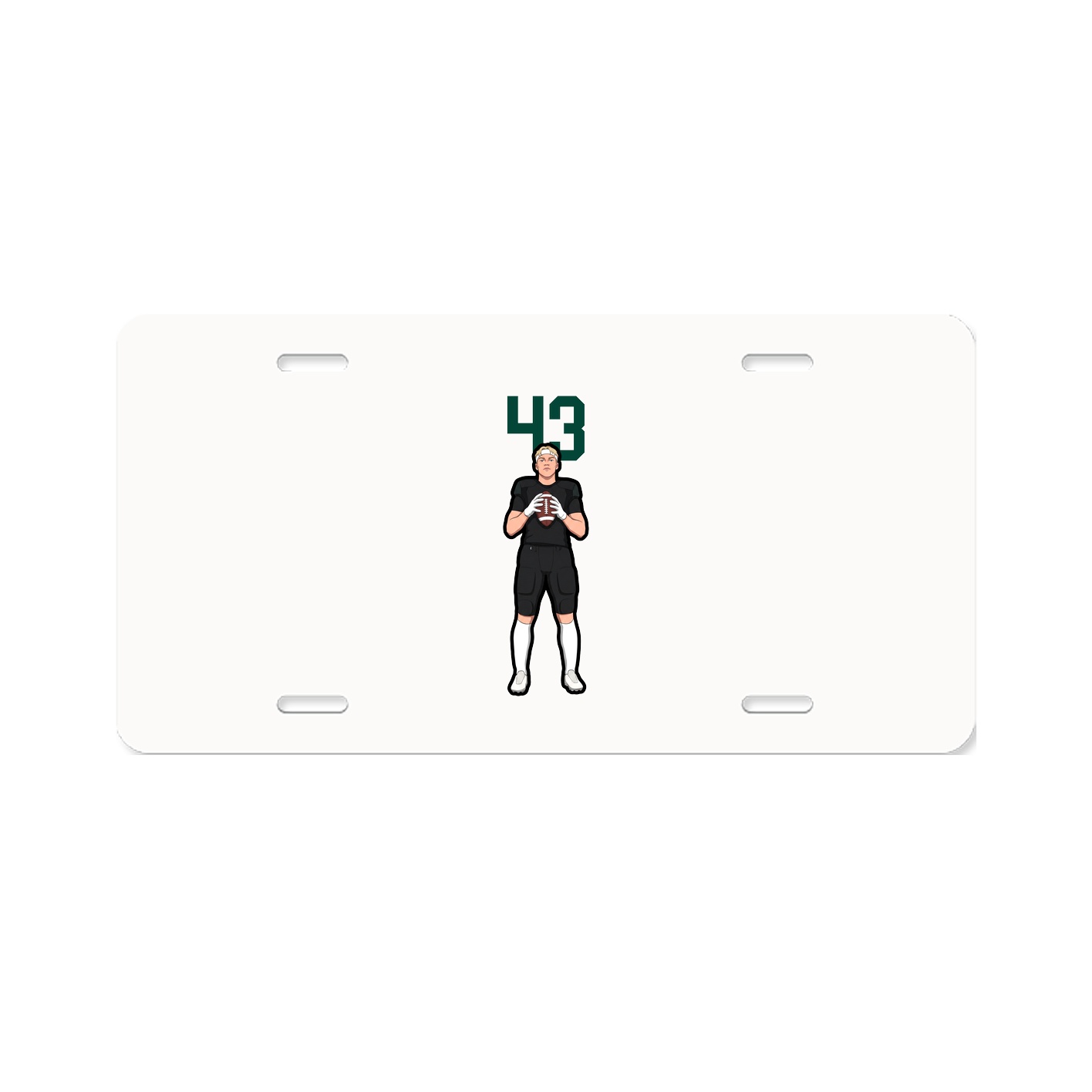 License Plate — Number Top in Classic