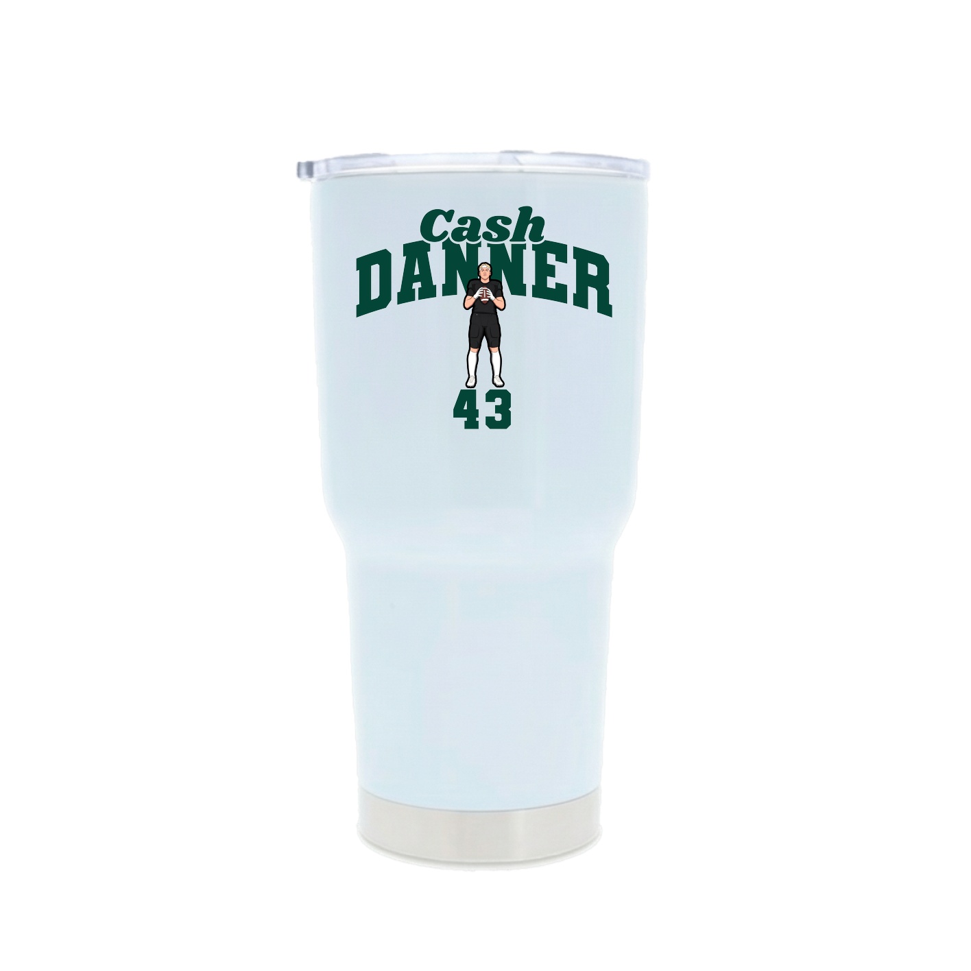 30oz Stainless Steel Tumbler — Signature Arch in White