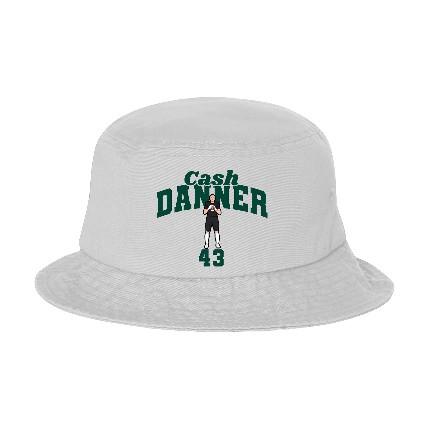 Bucket Cap — Signature Arch in White