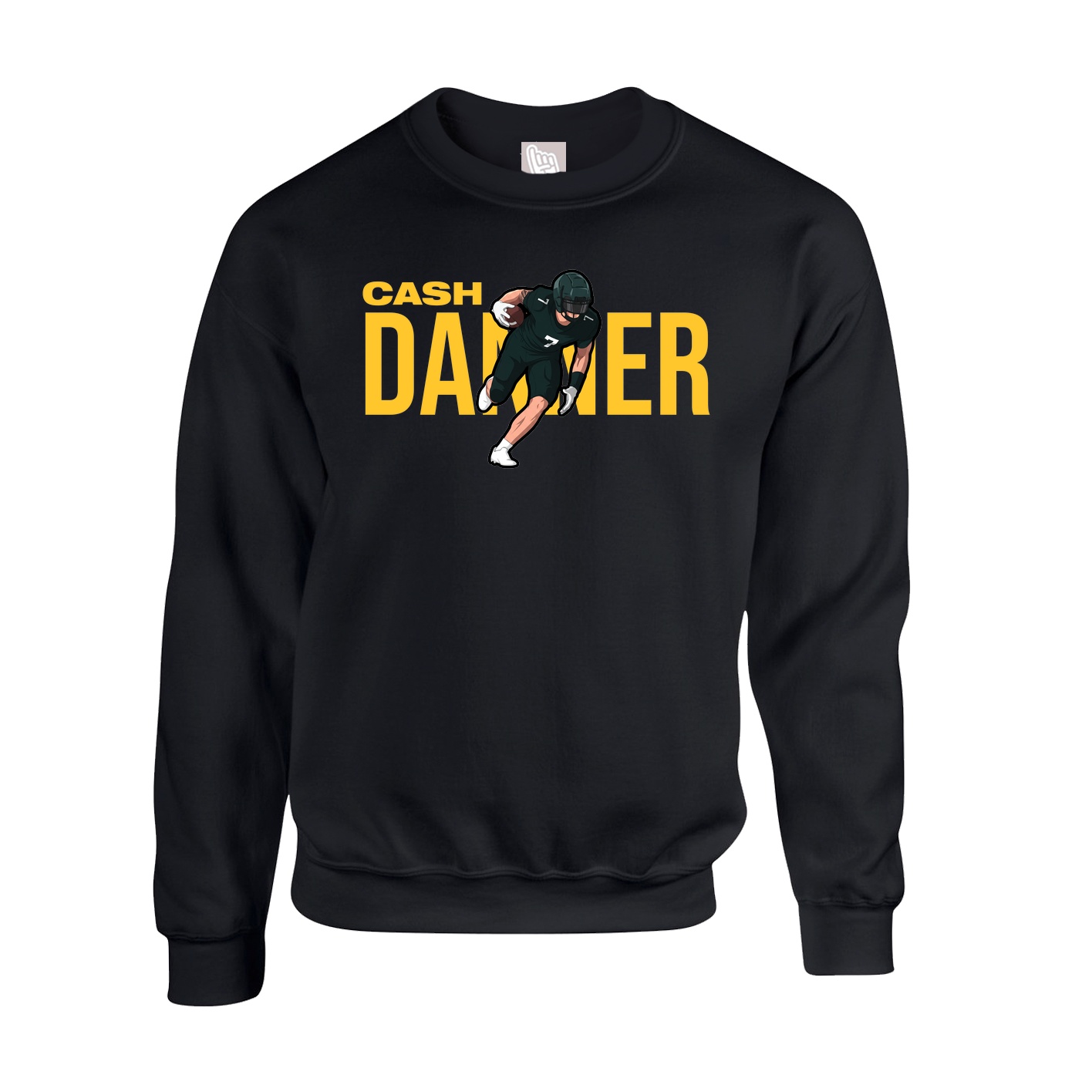 Fleece Crew — Player Name in Black