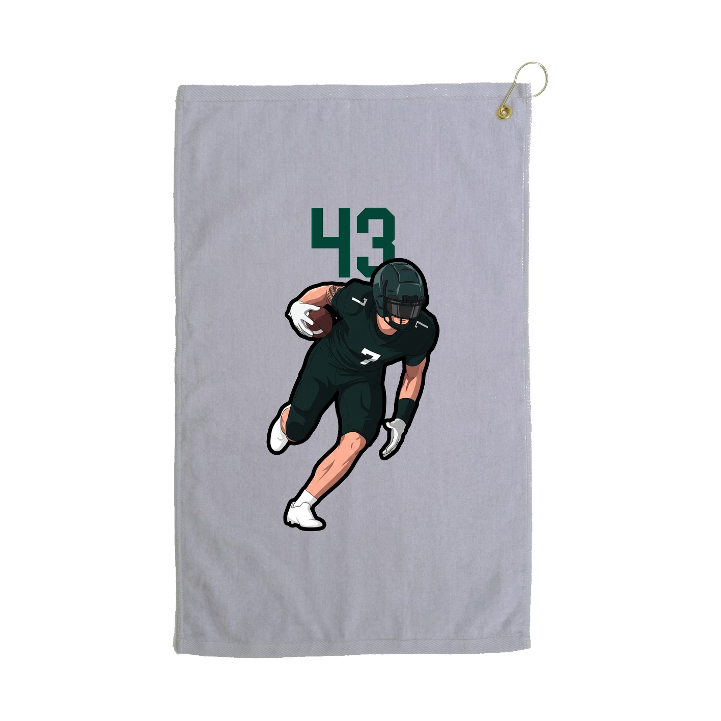 Golf Towel — Number Top in Grey