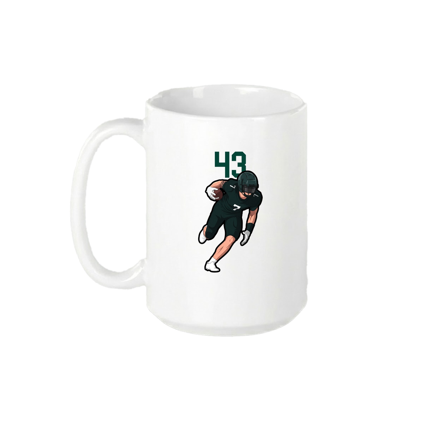 15oz Coffee Mug — Number Top in White