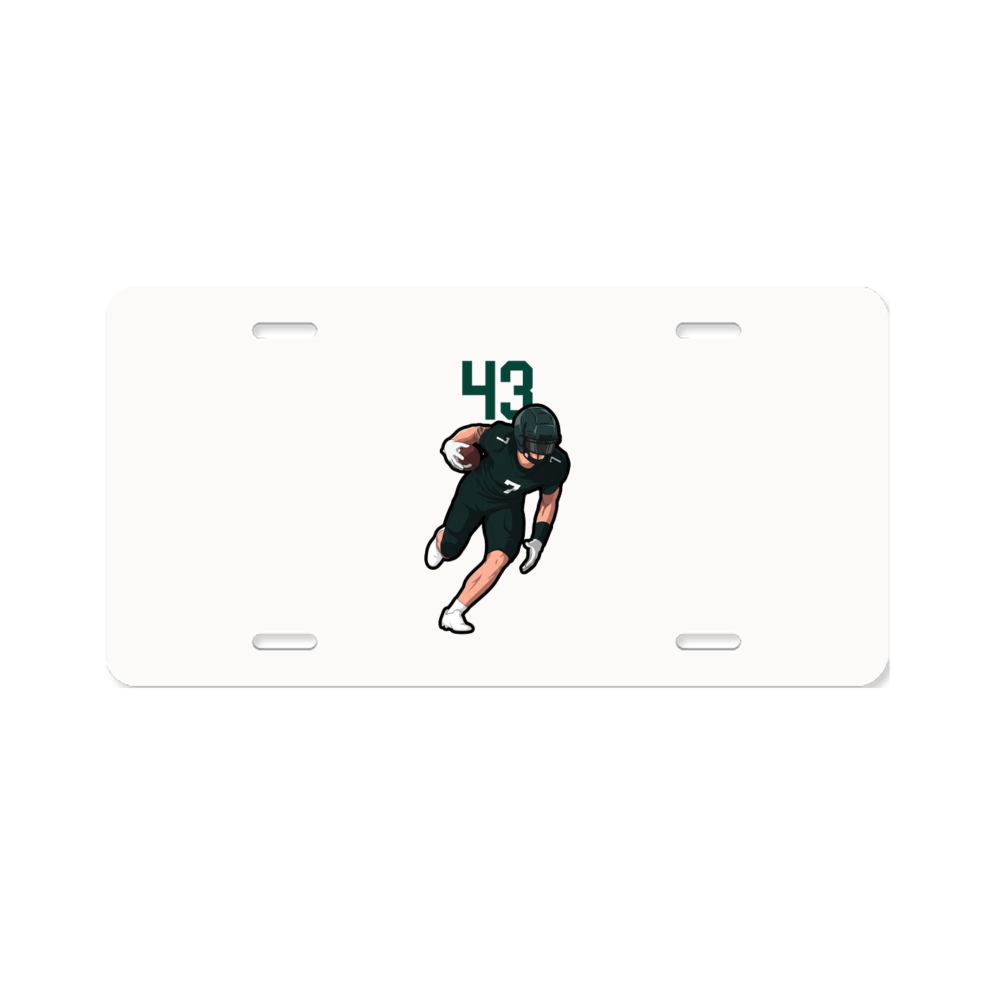 License Plate — Number Top in Classic