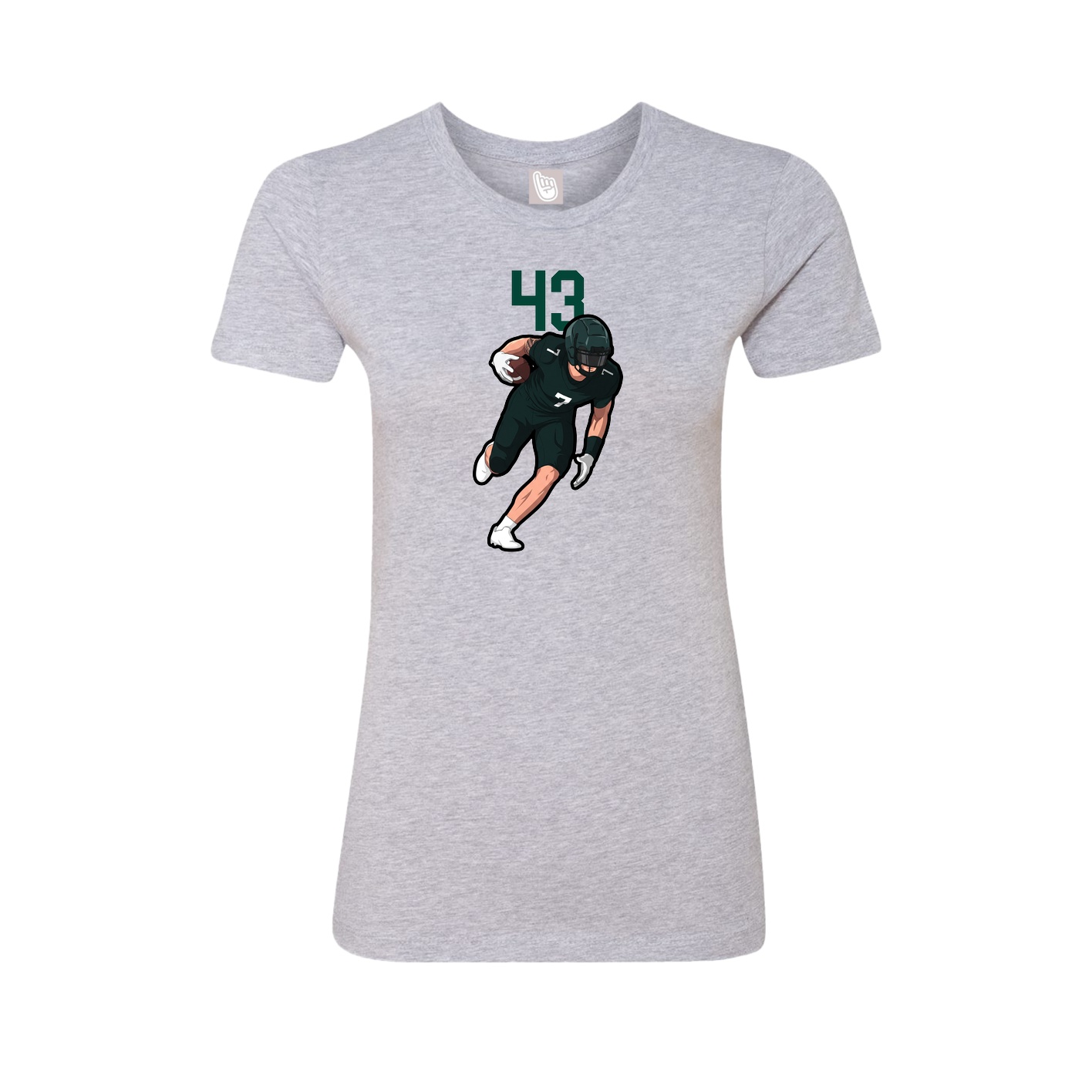 Womens Tee — Number Top in Grey