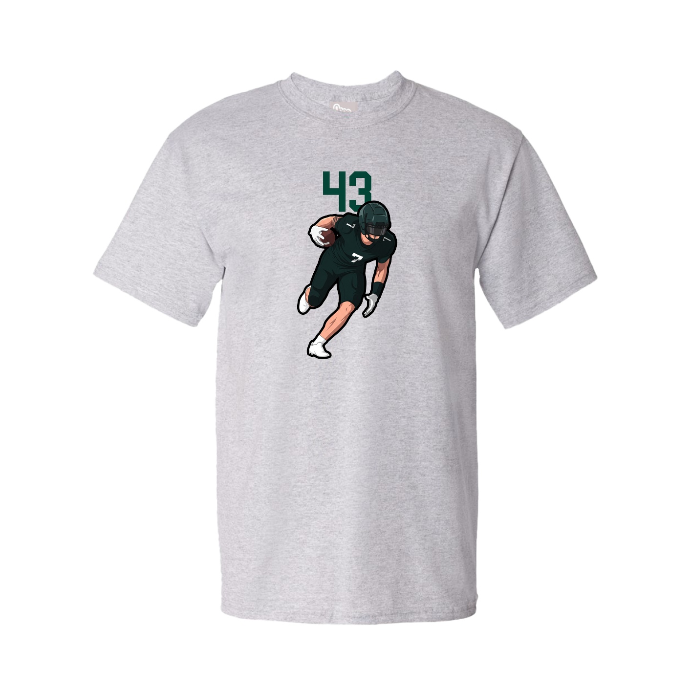 Youth Tee — Number Top in Grey