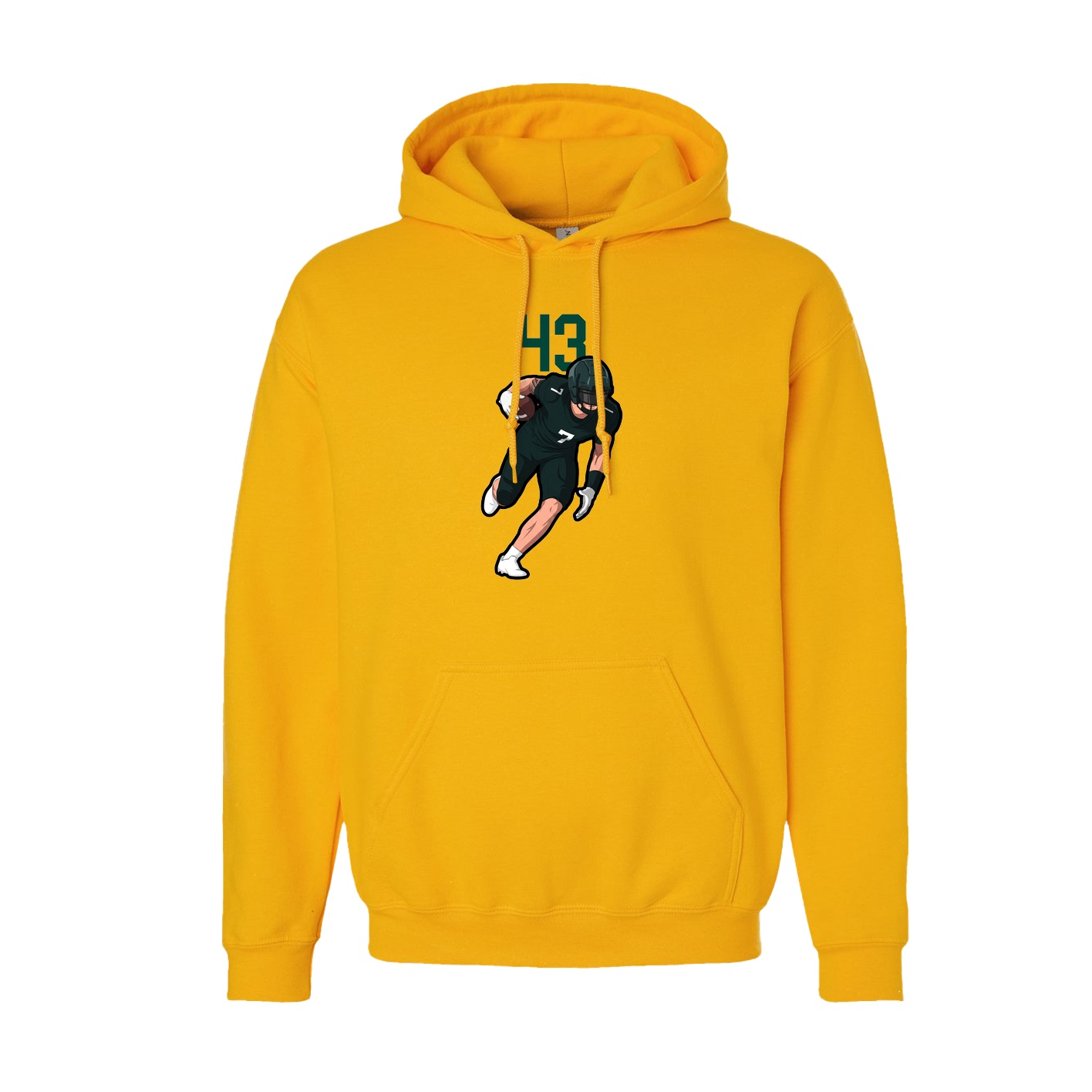 Youth Hoodie — Number Top in Gold