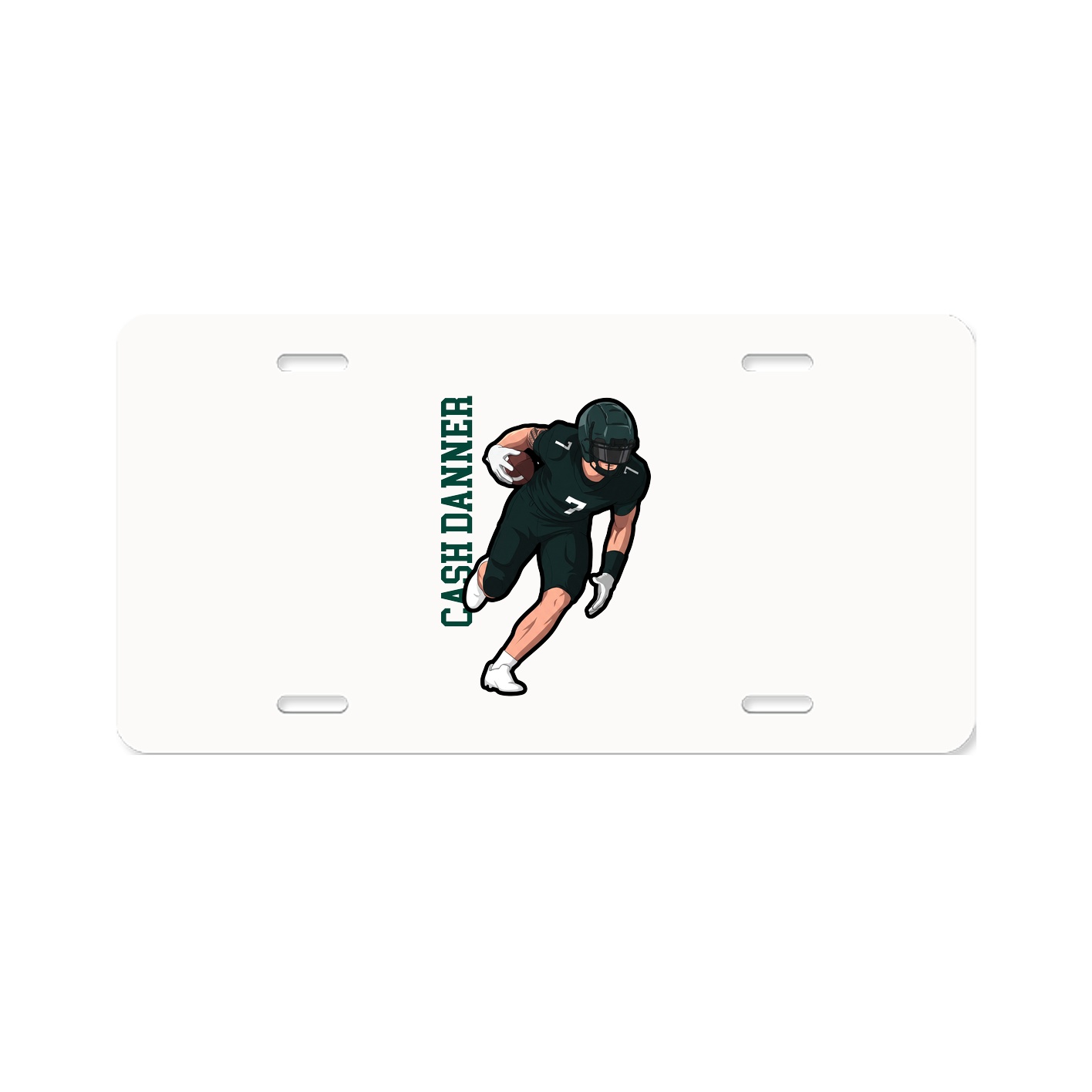 License Plate — Name Vertical in Classic