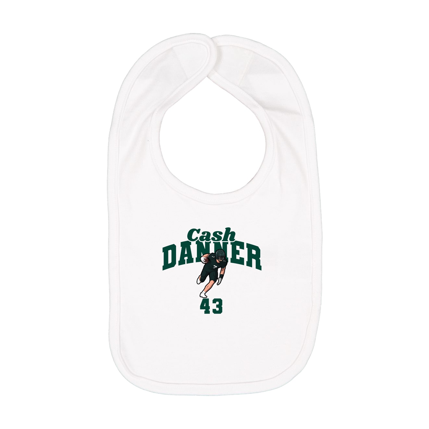 Infant Bib — Signature Arch in White