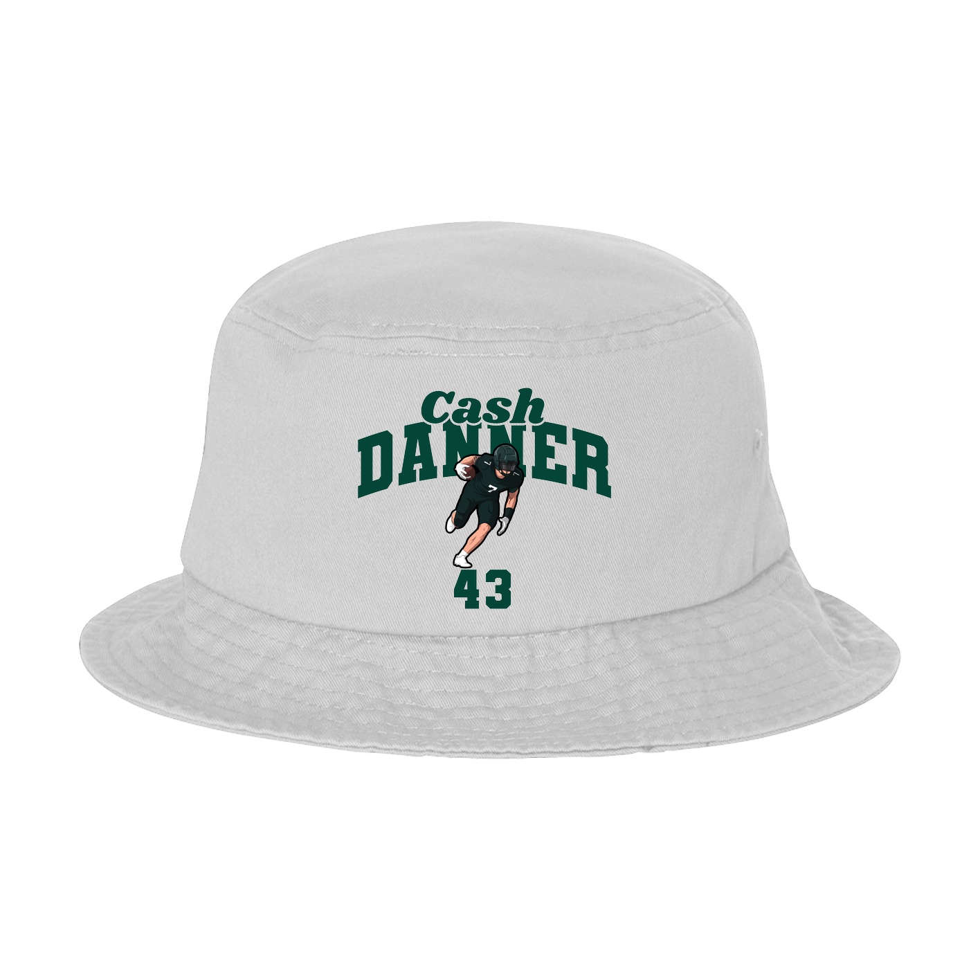 Bucket Cap — Signature Arch in White