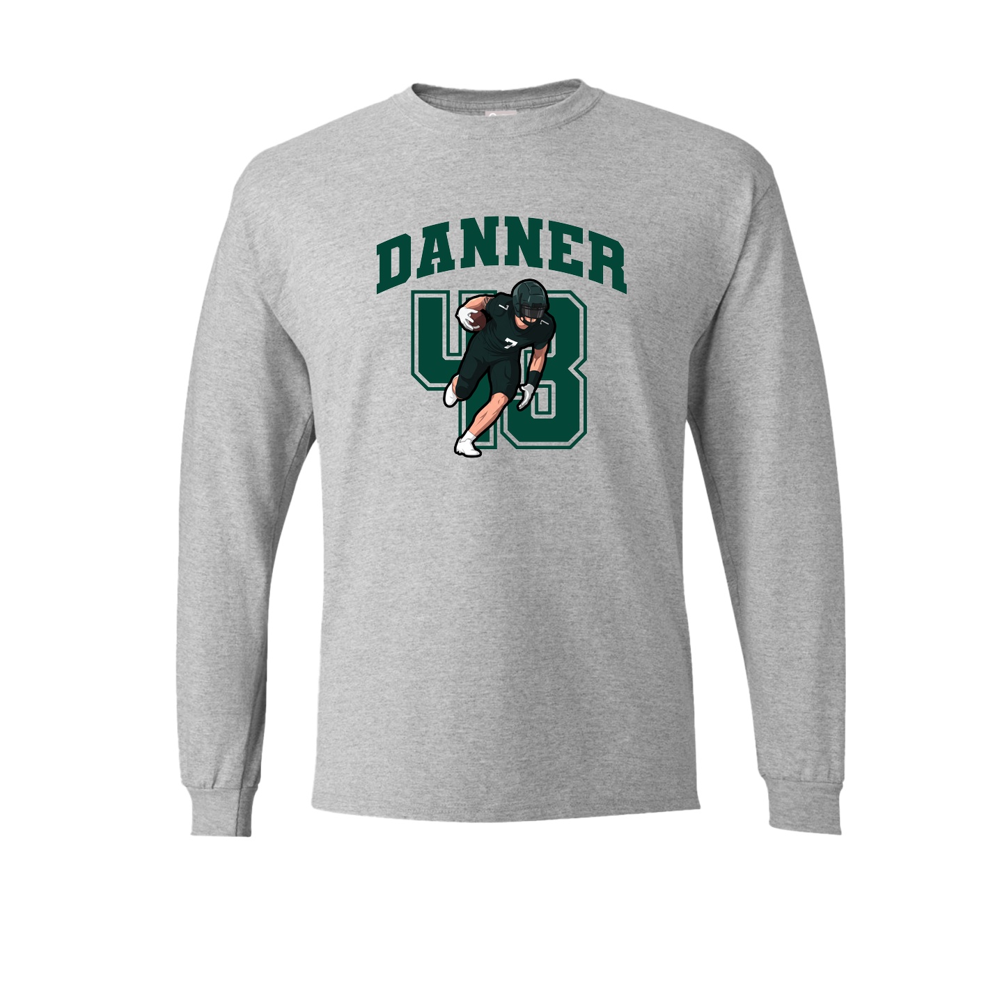 Long Sleeve Tee — Number in Grey